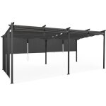 Idmarket - pergola dition spciale toit rtractable 3x6 m et 6 stores gris anthracite