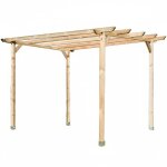Pergola exterieur en bois 360 x 360 cm pour terrasse et jardin