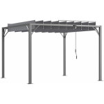 Outsunny - pergola lames orientables dim. 2, 9l x 2, 95l x 2, 13h m structure alu. acier poxy polyester ...