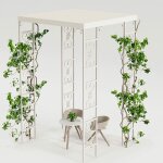 Pergola en mtal extrieur - tonnelle de jardin impermable mtal arche mariage rectangulaire de fleurs ...