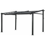 Happy garden - pergola murale 3  4m frjus grise - structure aluminium