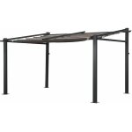Happy garden - pergola murale 3  4m frjus taupe - structure aluminium