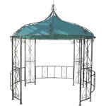D�coshop26 - pergola pavillon arche de jardin rond tonnelle chapiteau tente de r�ception cadre en acier ...