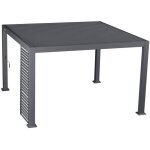 Persienne pour pergola bioclimatique evora en aluminium trait� �poxy 0, 9 x 2, 3m graphite - hesp�ride ...