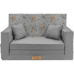 Flumi - canap enfant convertible 3in1 lit d appoint enfant - mini canap avec nom de l'enfant - mousse ...