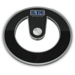 Pse - personne lectronique digital en verre tremp 180kg rond noir