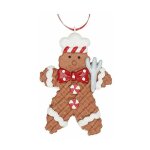 Petit bonhomme en pain d'�pices � suspendre, cadeau personnalis� pour sapin de no�l, bureau, voiture, ...