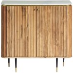 Made in meubles - petit buffet en bois d'acacia et marbre blanc judith Made in meubles - petit buffet en bois d'acacia et marbre blanc judith