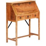 Petit bureau secr�taire en bois brut d'acacia - 90 cm