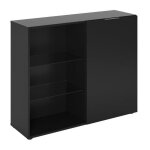 Petit meuble de rangement - dcor noir - l99, 1 x h81, 3 x p31, 5 cm - fabriqu en allemagne