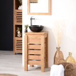 Wanda collection - petit meuble salle de bain wc zen en teck 40cm Wanda collection - petit meuble salle de bain wc zen en teck 40cm