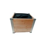 Mon petit potager - bac douglas design - bac carré en bois non traité - 50cm x 45cm x 40cm Mon petit potager - bac douglas design - bac carré en bois non traité - 50cm x 45cm x 40cm