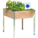 Mon petit potager - bac douglas sur pieds design grand modle - bac sur pieds en bois non trait - 80cm ...