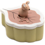 Petite boite  dents de lait souris feuille verte