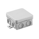 Petite boite de d�rivation �tanche ip55 75x75x40mm, abs, 7 entr�es souples, minibox