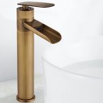 Petites ecrevisses - robinet lavabo cascade rtro haut mitigeur monocommande de lavabo pour salle de ...