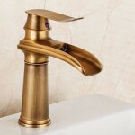 Robinet de salle de bain cascade mitigeur de lavabo rtro mitigeur monocommande lavabo eau chaude et ...