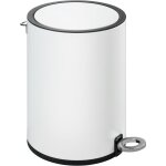 Petite poubelle salle de bain  pdale 3l, fermeture avec frein de chute, monza, acier inox, 18, 5x25, ...