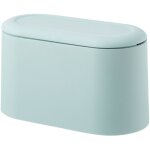 Petite poubelle de table, mini poubelle plastique avec couvercle pour salle bain bureau chambre et voiture(ble ...