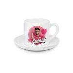 Petite tasse  caf personnalise + soucoupe