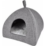 Petite tente pour chats et chiens en tissu - gris anthracite - 40 x 40 x h 35 cm - gamme cocoon - livraison ...