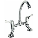 Phasat renaissance retro m�langeur cuisine �vier deux poign�e du pont laiton robinet mitigeur d'�vier ...