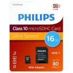 Carte philips micro sdhc / sdxc + adaptateur / 8gb, 16gb, 32gb, 64gb, 128gb
