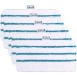 Lot 5 lingettes microfibre rectangle pour balai vapeur black et decker fsm1630, fsm1616, fsm1605, fsmh13e5, ...