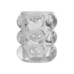 Photophore bulles en verre 'arty' 9cm transparent