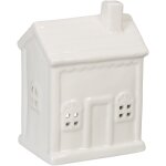 Photophore en forme de maison, pour 1 bougie chauffe - plat, h x l x p : 12, 5 x 9 x 7 cm, blanc - relaxdays ...