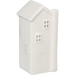 Photophore en forme de maison, pour 1 bougie chauffe - plat, h x l x p : 13, 5 x 6 x 6 cm, blanc - relaxdays ...