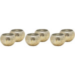 Aubry gaspard - photophores en verre dor (lot de 6) boule