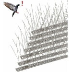 Pic anti - pigeon en acier inoxydable 6. 6 m�tres, pack de 20 pique anti - oiseaux pour effrayer corbeaux, ...