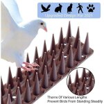 Pic anti pigeon, anti pigeons pour balcon, anti oiseaux plastique pour pigeons chats moineaux, pic anti ...