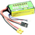 Modellbau pack de batterie (life) 6. 6 v 800 mah nombre de cellules: 2 25 c softcase jr, xt30 w399882 ...