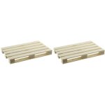 Dessous de verre 8 palettes en bois (lot de 2)