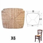 Okaffarefatto - pice dtache pour chaise venezia en paille de riz x6 pices mod. 1212