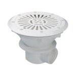 Pi�ce � sceller piscine - bonde de fond liner �210 mm avec grille abs - mod�le parker - blanc de astralpool ...