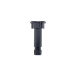 Pied pour caisson de cuisine cylindrique, d. 28mm x h. 100 mm, platine d. 60 mm, plastique noir