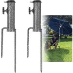 Pied de parasol, 2 pices ancrage parasol ancrage support de parasol, lastique rglable pied parasol, ...