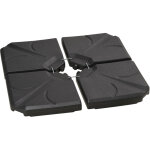 Pied de parasol lot de 4 dalles de lestage pour parasol d�port� dim. tot. 103l x 103l x 8h cm hdpe textur� ...