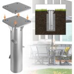 Pied de parasol base universelle plaque de base cantilever porte - parapluie en acier inoxydable