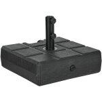 Pied de parasol carr� base de lestage dim. 49l x 49l x 36, 5h cm hdpe aspect bois noir