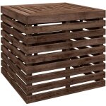 Pied de parasol coffre de rangement table basse 3 en 1 bois de sapin
