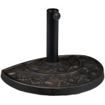 Relaxdays pieds de parasol demi - rond, r�sistant aux intemp�ries, lourd, jardin, terrasse, barre 38mm ...