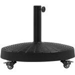 Yaheetech pied de parasol lourde � roulettes 24 kg imitation rotin base parasol en r�sine pour m�t de ...