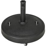 Pied de parasol rond - base de lestage parasol sur roulettes - poids net 24 kg - r�sine surface granuleuse ...