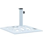 Pied de parasol socle de parasol - blanc 12 kg 49 cm fonte bv756204