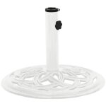 Pied de parasol socle de parasol - blanc 44x44x31 cm fonte bv746888