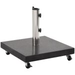 Bonnevie - pied de parasol socle de parasol - granite 30 kg carr noir bv548883 - noir